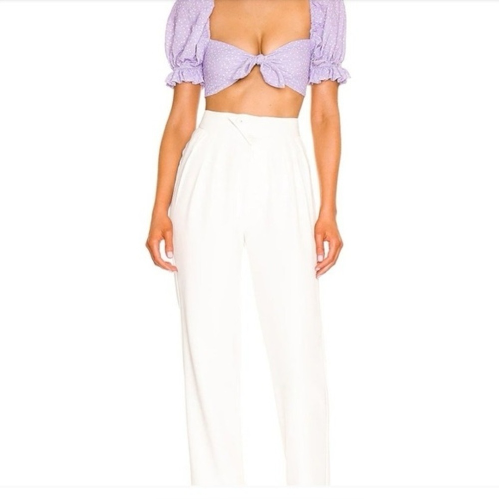 NWT For Love & Lemons - Purple Chelsea Crop Top Sz SMALL - Picture 3 of 10